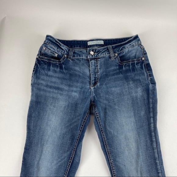 Est 1946 Denim Jeans Womens 10 Comtemporary Blue Denim Distressed - Picture 3 of 12